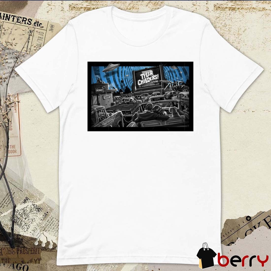 Poster Tyler Childers October 3 2025 Riverbend Music Center In Cincinnati OH t-shirt
