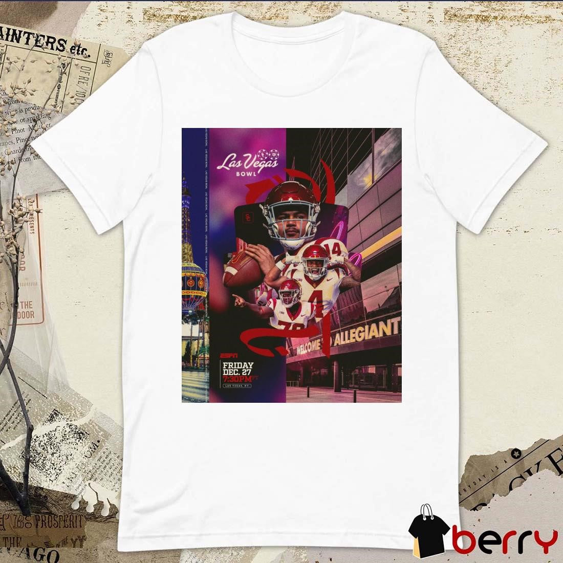 Poster USC Trojans Las Vegas Bowl Friday Dec 27 Las Vegas, NV Allegiant Stadium t-shirt