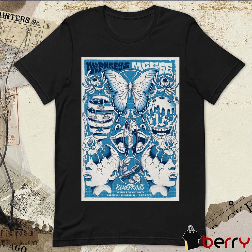Poster Umphrey’s McGee Album Release Party Garcia’s Chicago IL September 8 2025 t-shirt