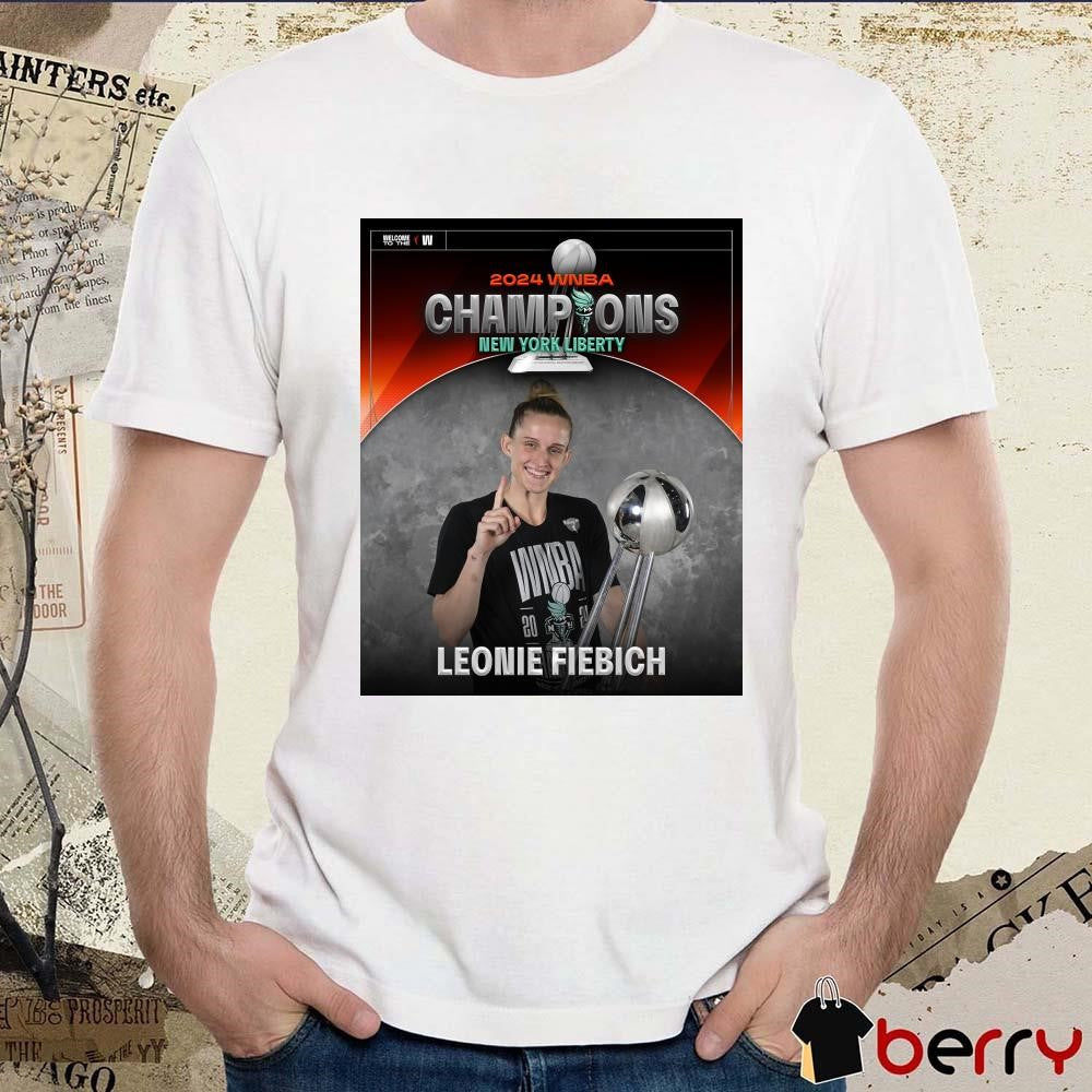 Poster WNBA Basketball Champions x Leonie Fiebich New York Liberty 2024 t-shirt
