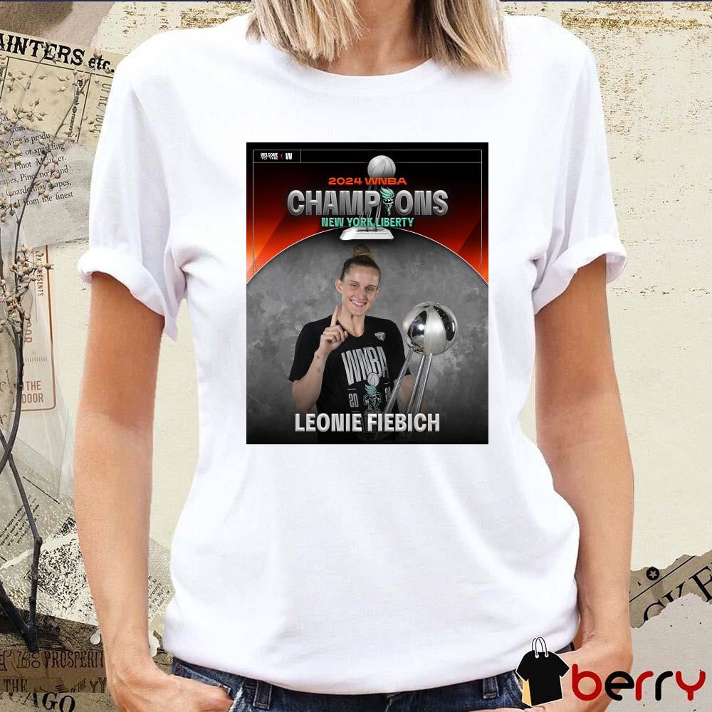 Poster WNBA Basketball Champions x Leonie Fiebich New York Liberty 2024 t-shirt