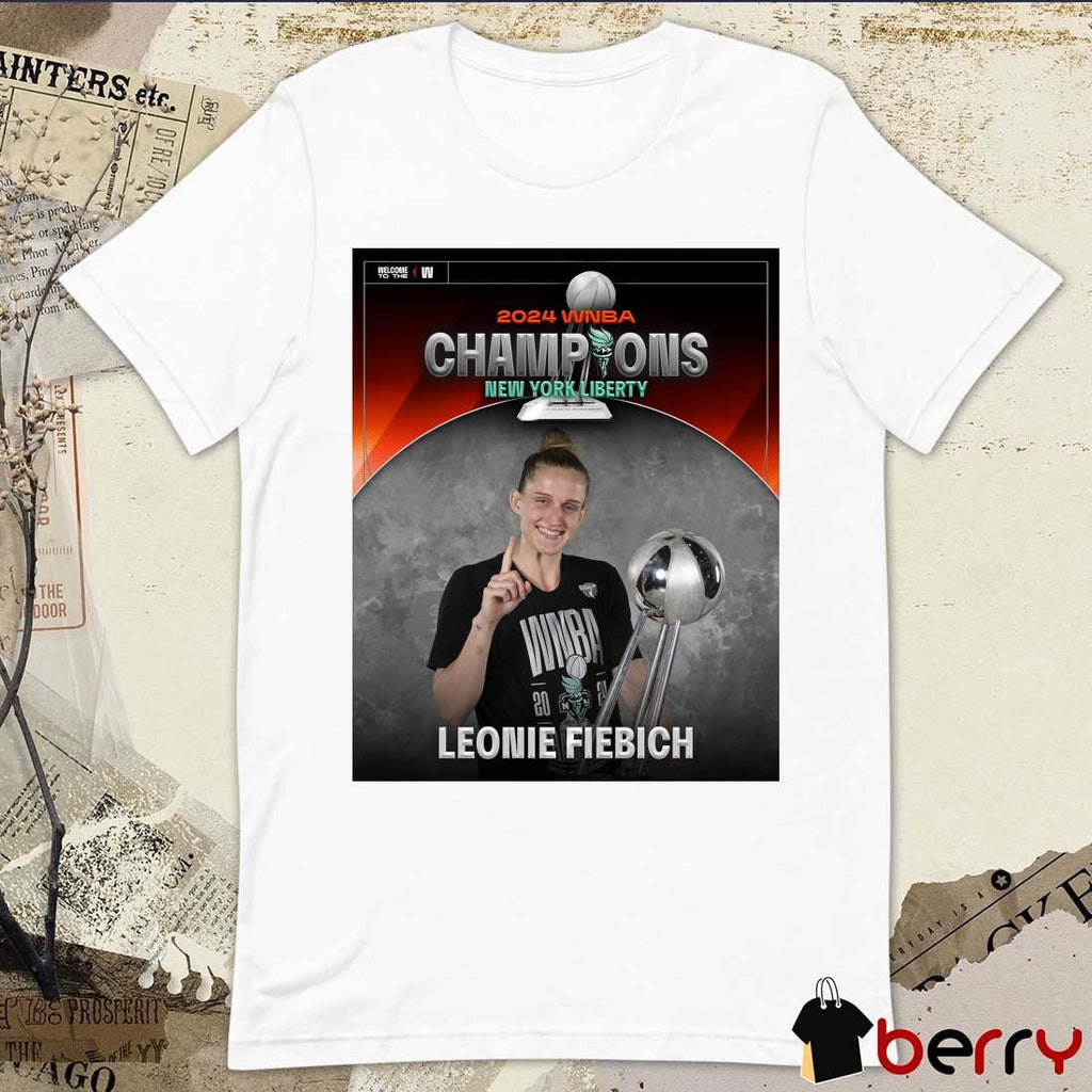 Poster WNBA Basketball Champions x Leonie Fiebich New York Liberty 2024 t-shirt