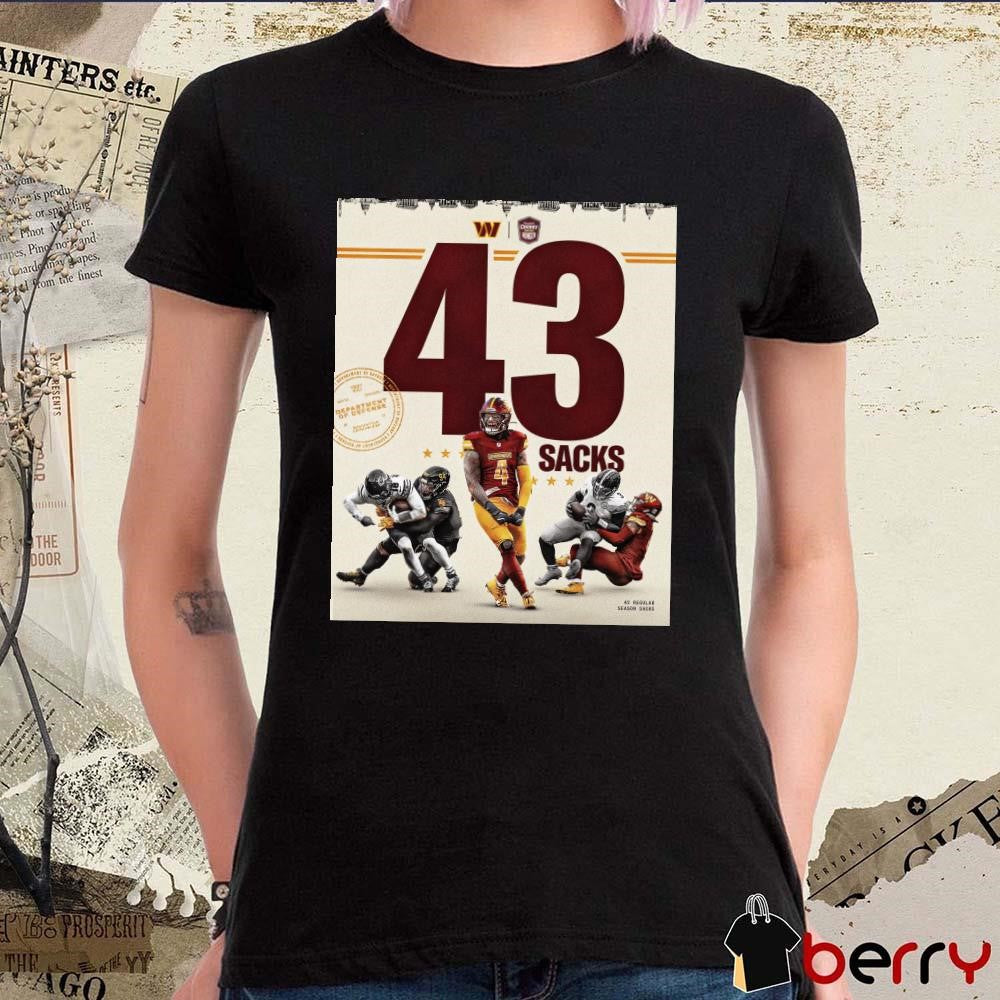 Poster Washington Commanders NFL 43 Regular Season Sacks Chunky Sacks Hunger Program t-shirt