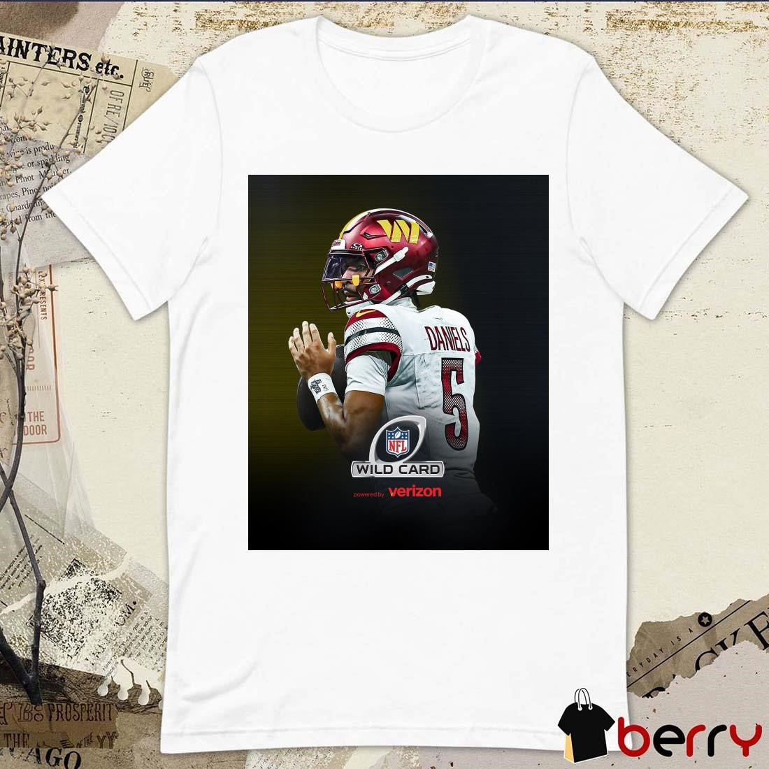 Poster Washington Commanders vs Tampa Bay Buccaneers Jayden Daniels NFL Wild Card Rookie Season Playoff t-shirt
