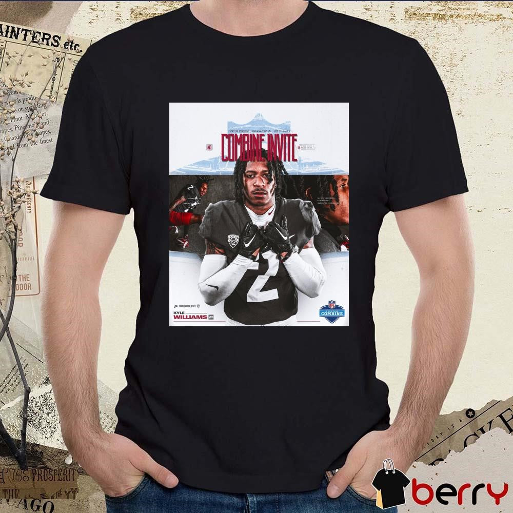 Poster Washington State Cougars football Kyle Williams Lucas Oil Stadium 2025 NFL Scouting Combine Invite t-shirt