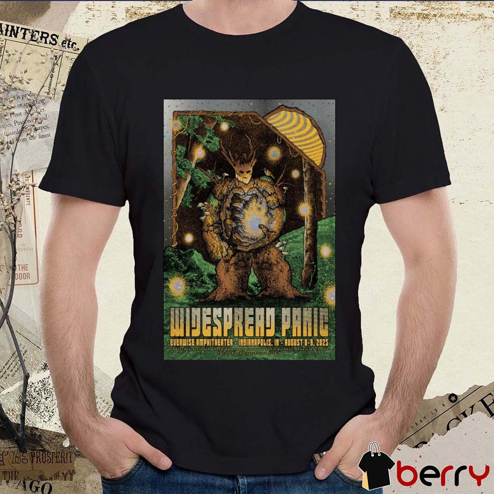 Poster Widespread Panic Event Everwise Amphitheater Indianapolis IN August 8-9 2025 t-shirt