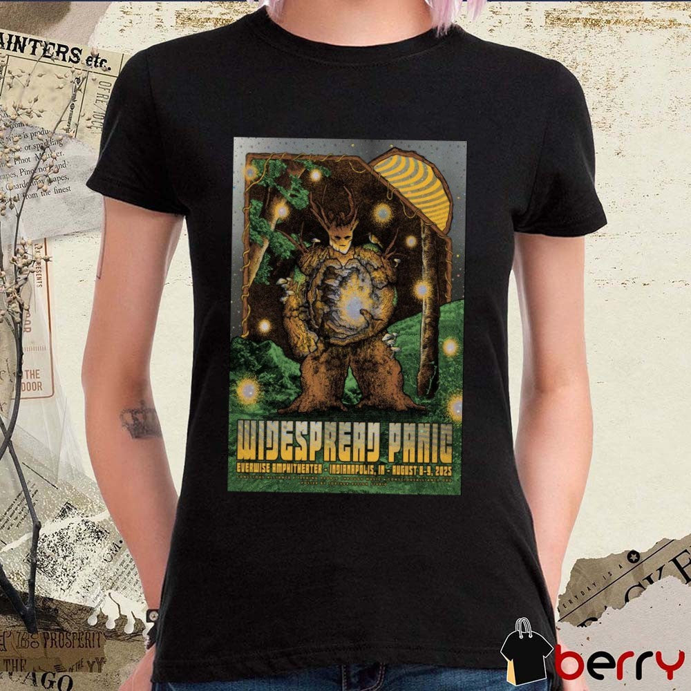 Poster Widespread Panic Event Everwise Amphitheater Indianapolis IN August 8-9 2025 t-shirt
