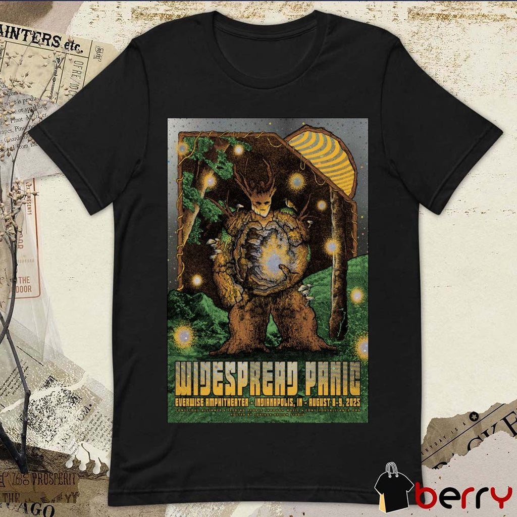 Poster Widespread Panic Event Everwise Amphitheater Indianapolis IN August 8-9 2025 t-shirt