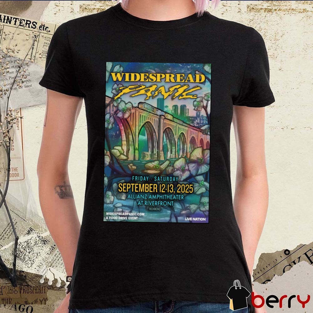 Poster Widespread Panic Show September 12-13 2025 Allianz Amphitheater at Riverfront Richmond VA t-shirt