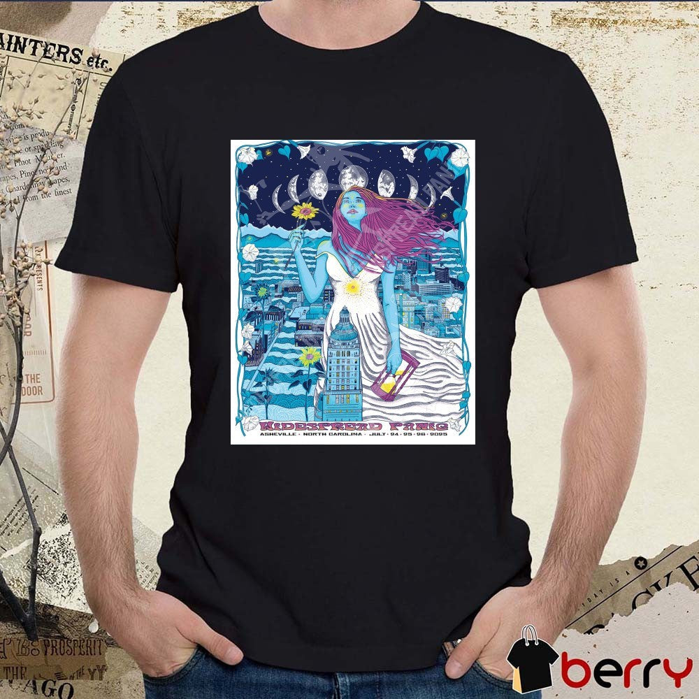 Poster Widespread Panic Summer Festivals & Events July 24 – 26 2025 Asheville North Carolina exploreasheville.com Arena t-shirt