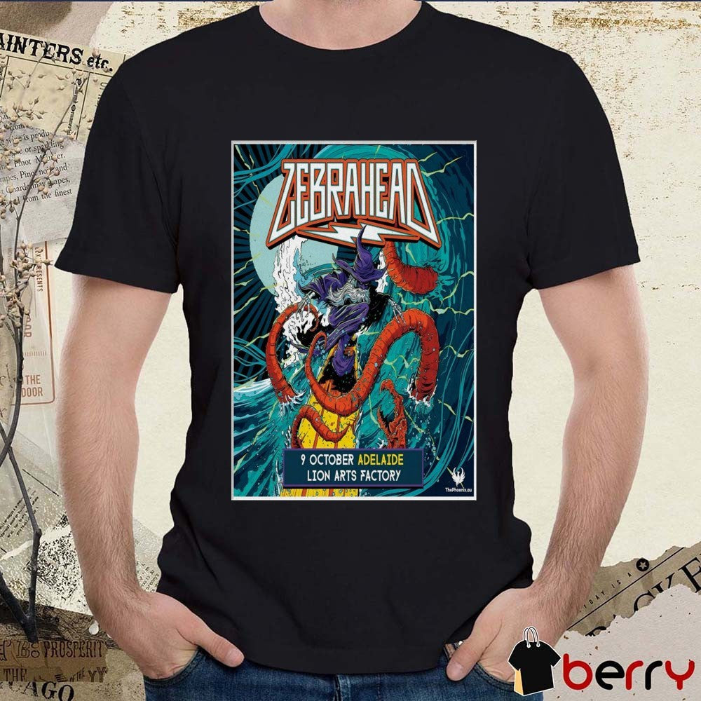 Poster Zebrahead October 9 2025 Lion Arts Factory Adelaide Australia t-shirt