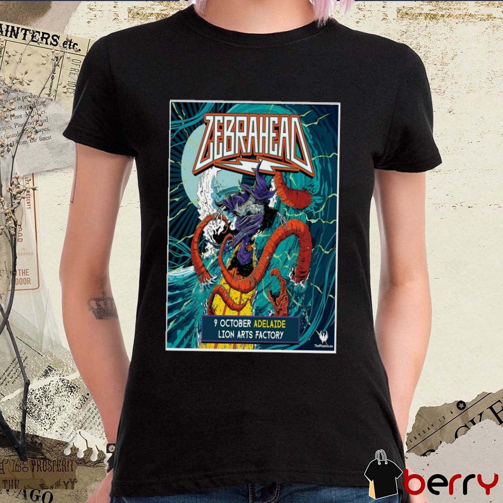 Poster Zebrahead October 9 2025 Lion Arts Factory Adelaide Australia t-shirt