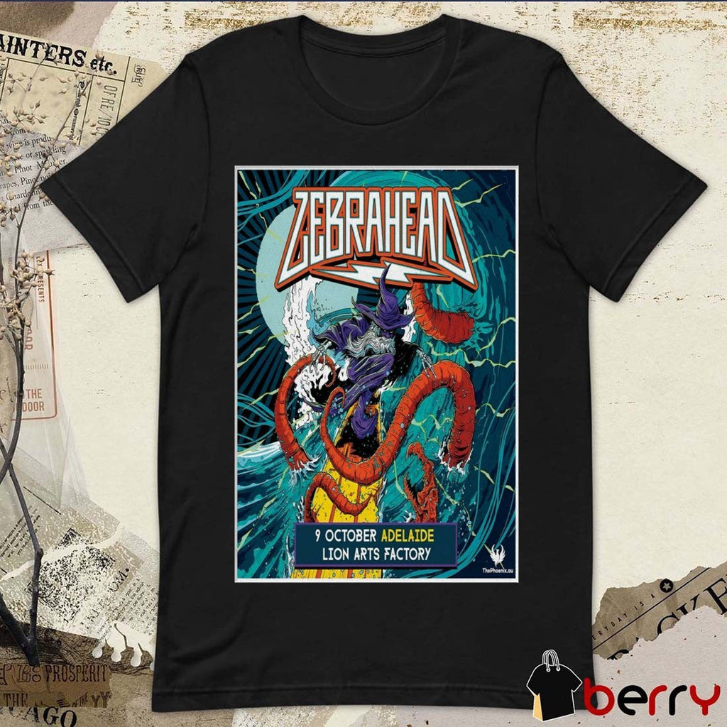 Poster Zebrahead October 9 2025 Lion Arts Factory Adelaide Australia t-shirt