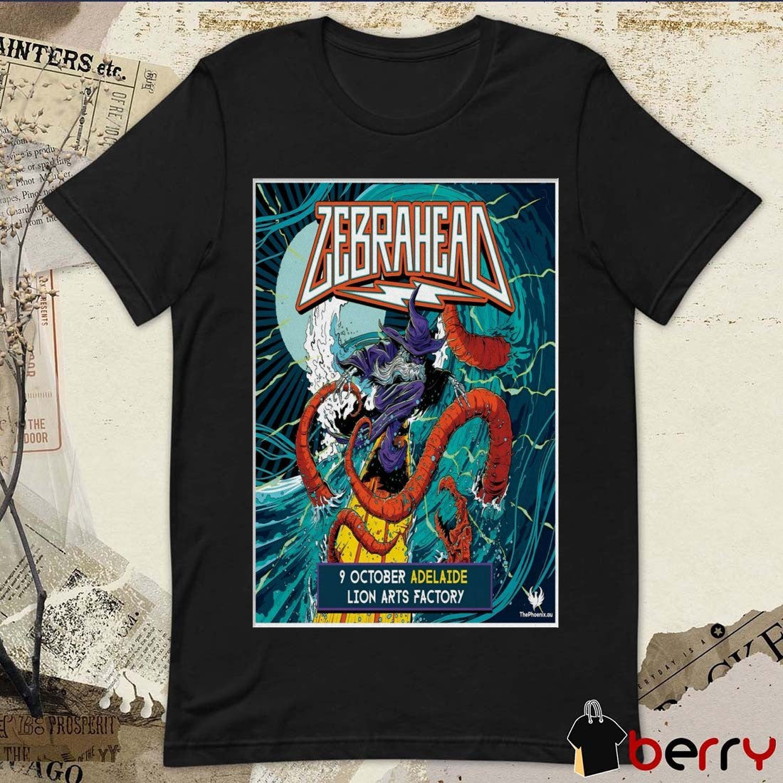 Poster Zebrahead October 9 2025 Lion Arts Factory Adelaide Australia t-shirt