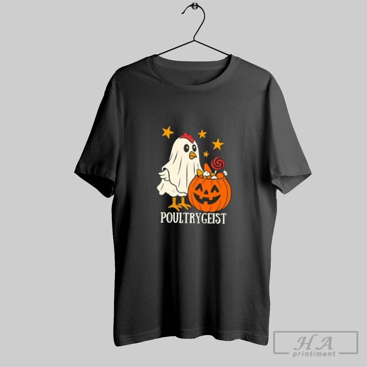 Official Poultrygeist Halloween Chicken Ghost Costume Pumpkin