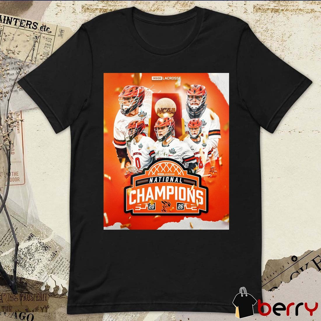 Princeton Tigers 2026 NCAA Division I Men’s Lacrosse Championship Poster t-shirt