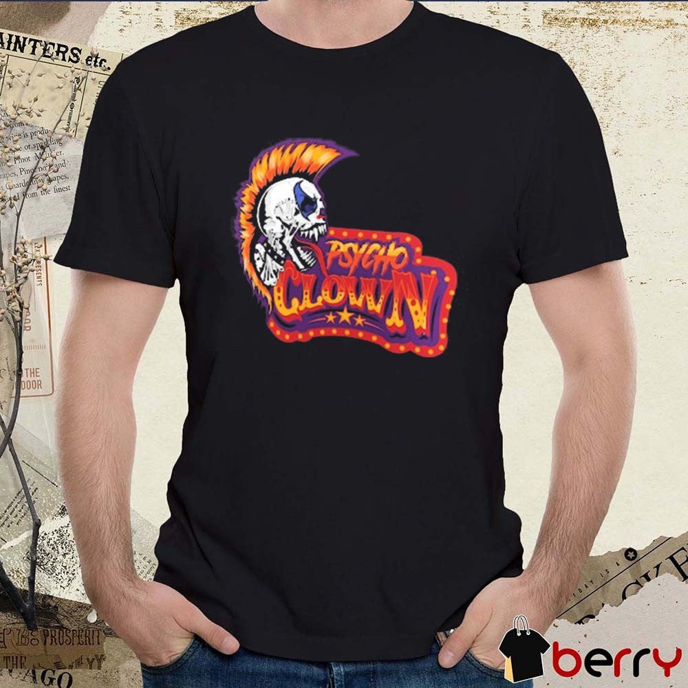Psycho Clown Lucha Libre AAA Worldwide Mohawk Skull WWE 2025 t-shirt