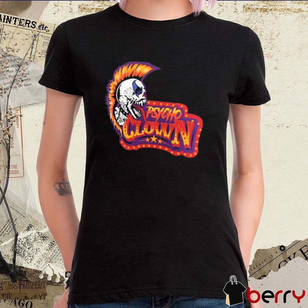 Psycho Clown Lucha Libre AAA Worldwide Mohawk Skull WWE 2025 t-shirt