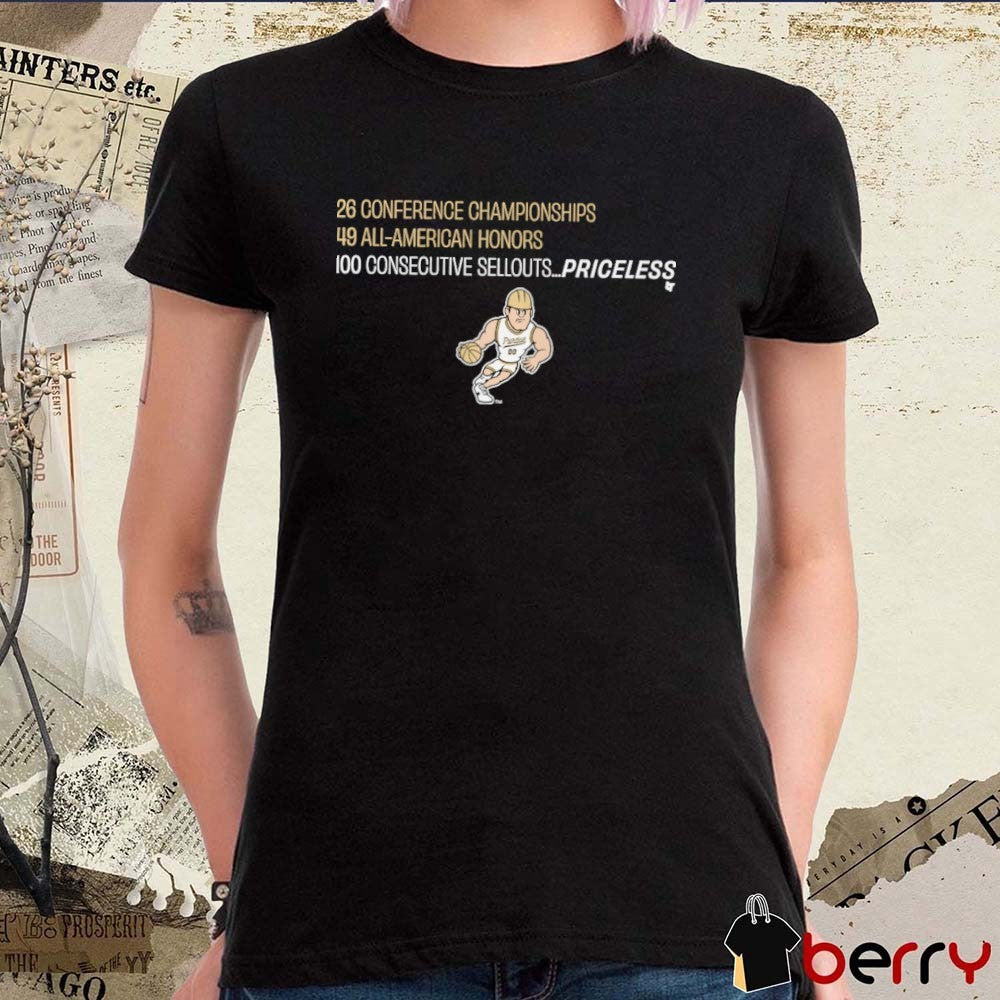 Purdue Basketball 26 Conference Championships 49 All-American Honors 100 Consecutive Sellouts Priceless t-shirt