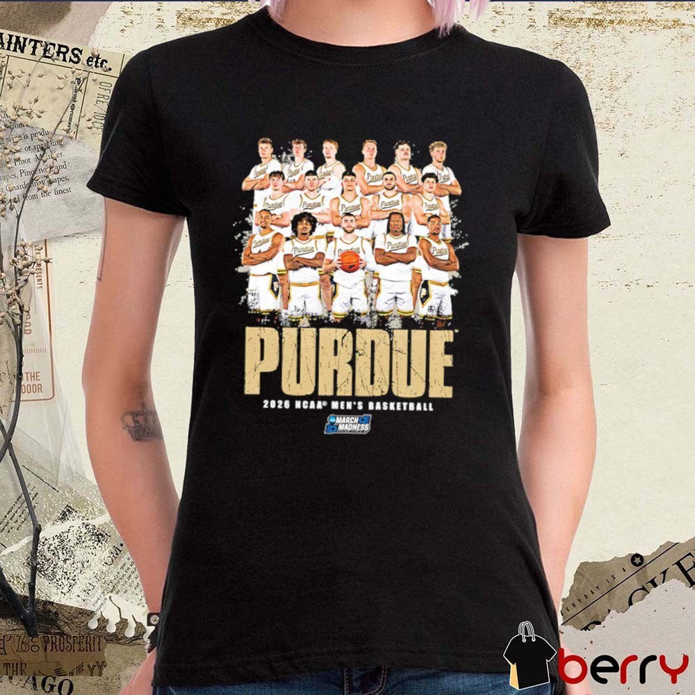 Purdue Boilermakers 2026 NCAA March Madness Men’s Basketball Elite 8 Bound Team Collage t-shirt