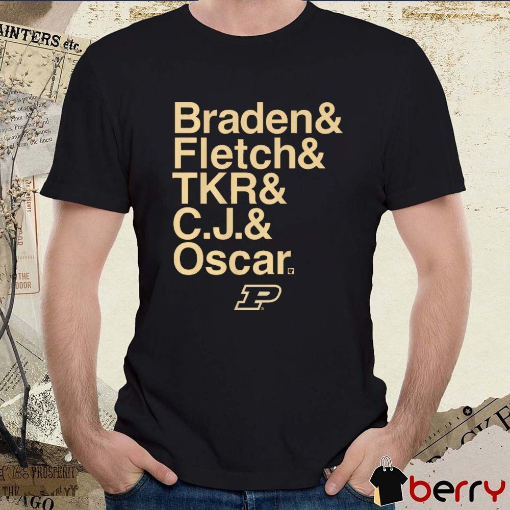 Purdue Boilermakers Basketball Ampersand Stars 2025-26 Braden Fletch TKR CJ Oscar t-shirt