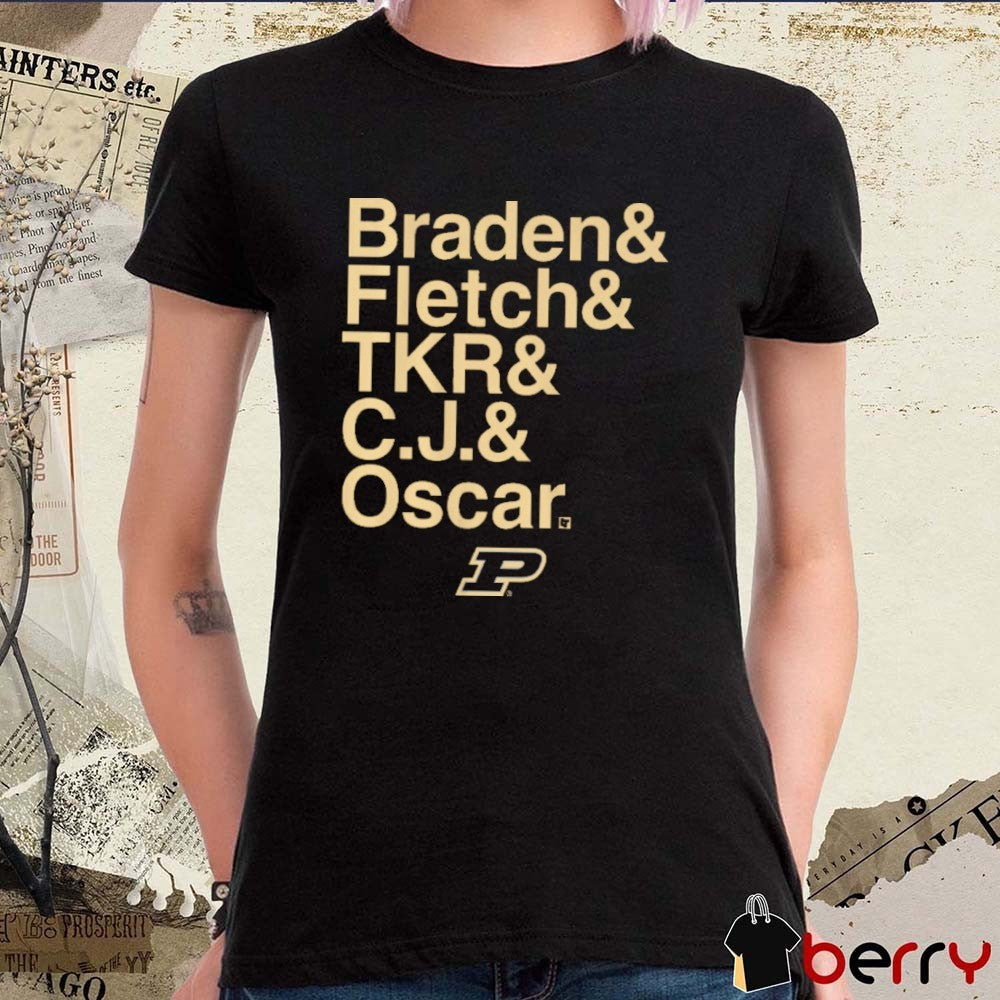 Purdue Boilermakers Basketball Ampersand Stars 2025-26 Braden Fletch TKR CJ Oscar t-shirt