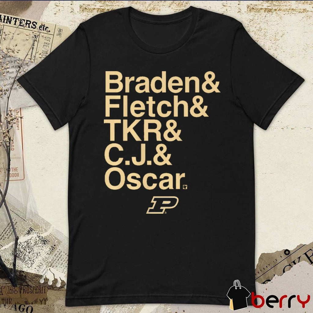 Purdue Boilermakers Basketball Ampersand Stars 2025-26 Braden Fletch TKR CJ Oscar t-shirt