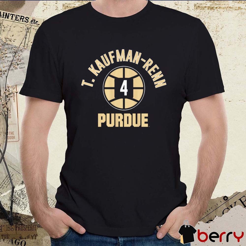 Purdue Boilermakers Basketball Trey Kaufman-Renn Name Number Ball 4 t-shirt