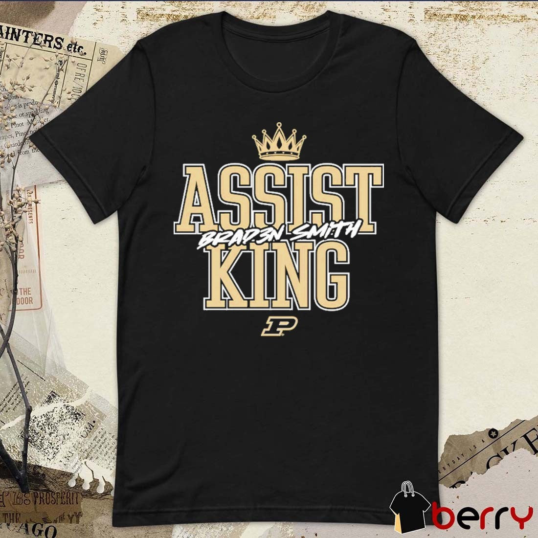 Purdue Boilermakers Braden Smith Assist King 2026 NCAA March Madness Men’s Basketball Elite 8 t-shirt
