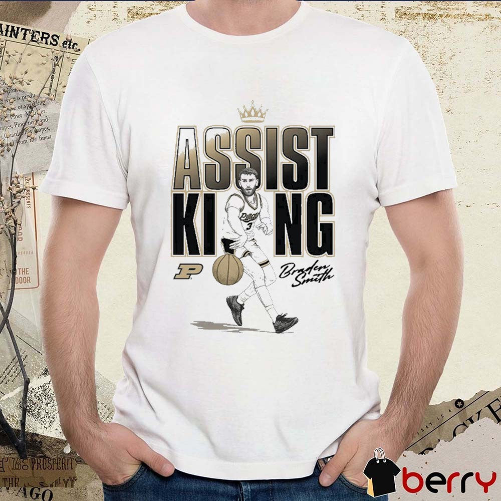 Purdue Boilermakers Braden Smith Assist King Caricature 2026 NCAA March Madness Men’s Basketball Elite 8 t-shirt