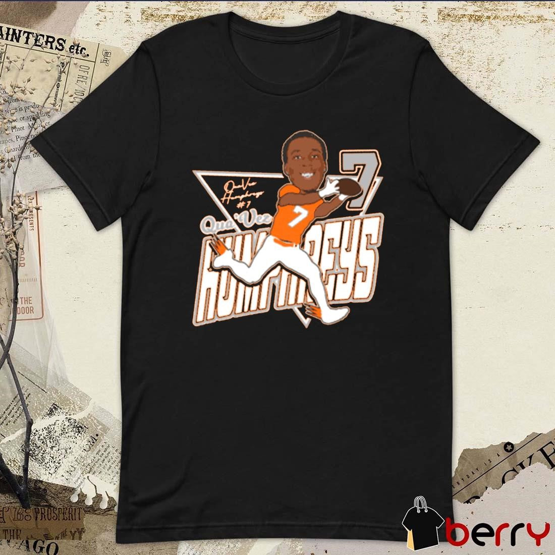 Qua’Vez Humphreys 7 NCAA Sam Houston Bearkats football Caricature Signature t-shirt