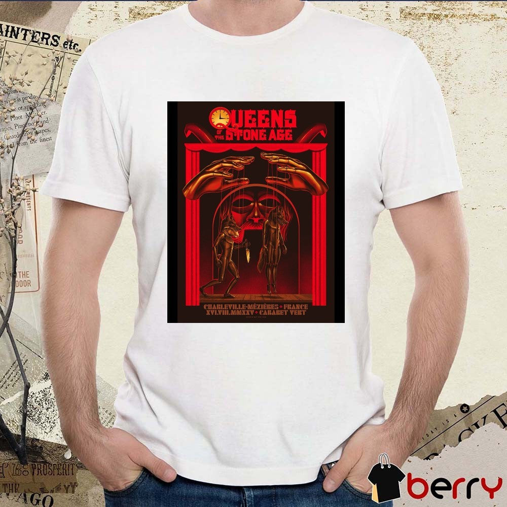 Queens of the Stone Age Charleville-Mezieres France August 16 2025 Cabaret Vert Poster t-shirt
