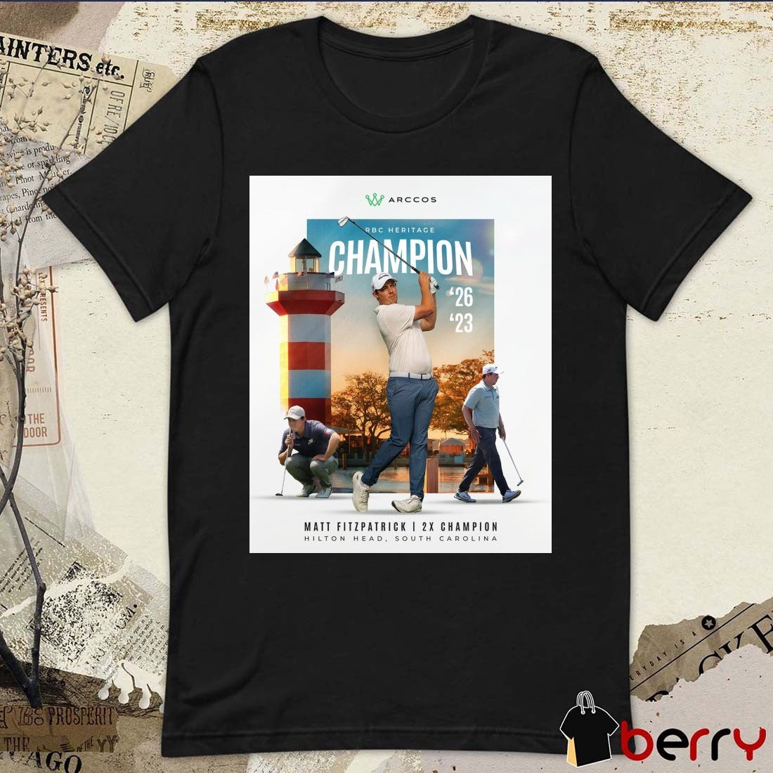 RBC Heritage Champions 2026 Matt Fitzpatrick 2x Champion Hilton Head South Carolina Poster t-shirt