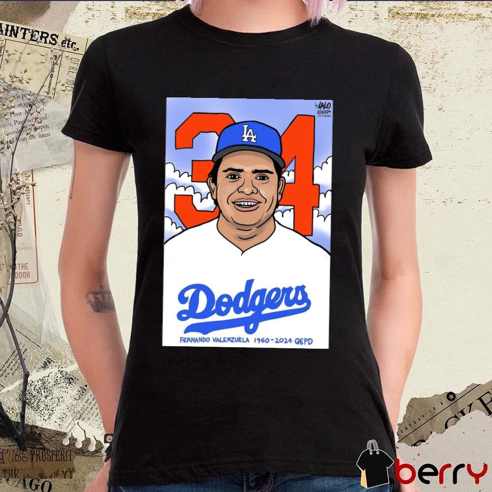 RIP Fernando Valenzuela Los Angeles Dodgers 1960-2024 QEPD Caricature t-shirt