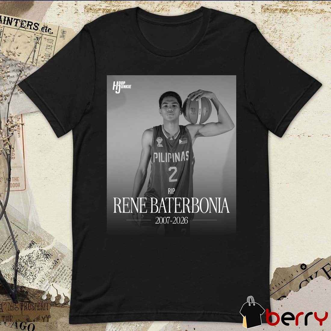 RIP Rene Baterbonia 2007 – 2026 Hoopjunkie Poster t-shirt