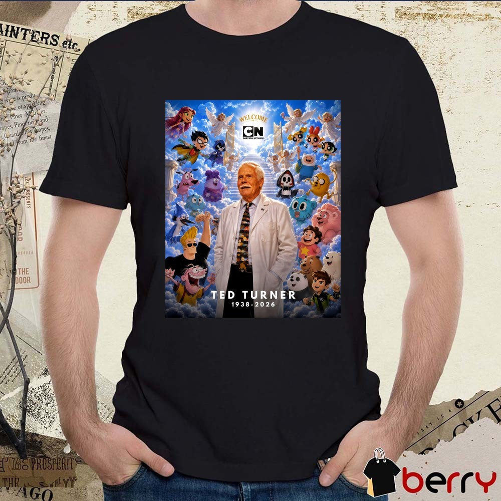 RIP Ted Turner 1938 – 2026 Cartoon Vibes Poster t-shirt