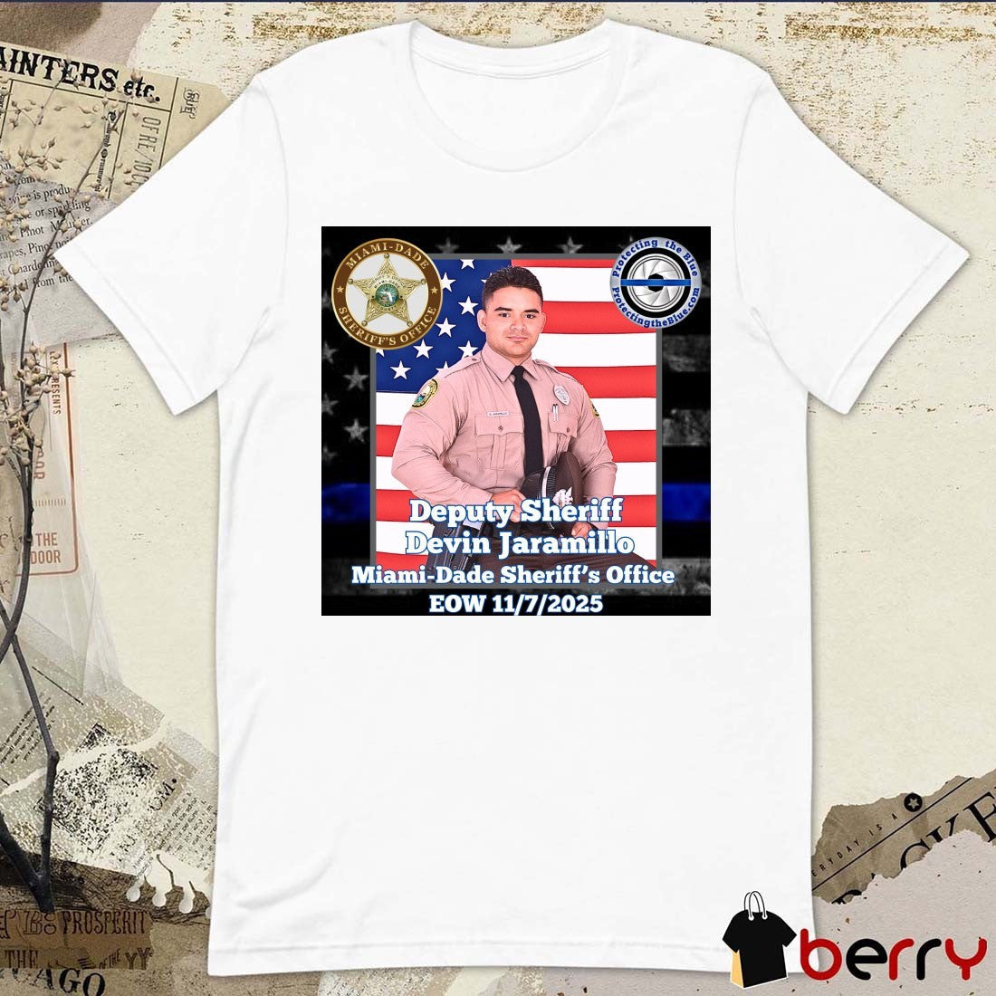 RIP. Florida Deputy Sheriff Devin Jaramillo Miami-Dade Sheriff’s Office EOW 11 7 2025 Poster t-shirt