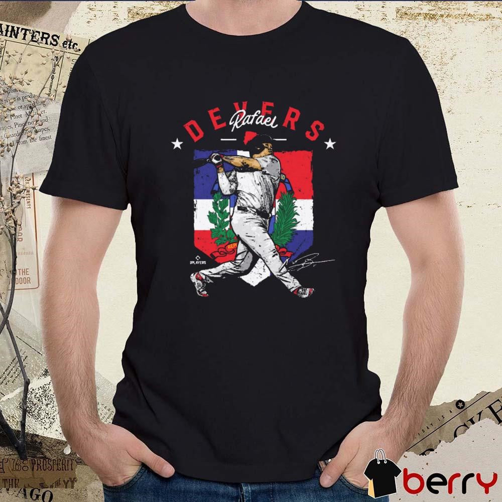 Rafael Devers Boston Red Sox Country Flag Signature t-shirt