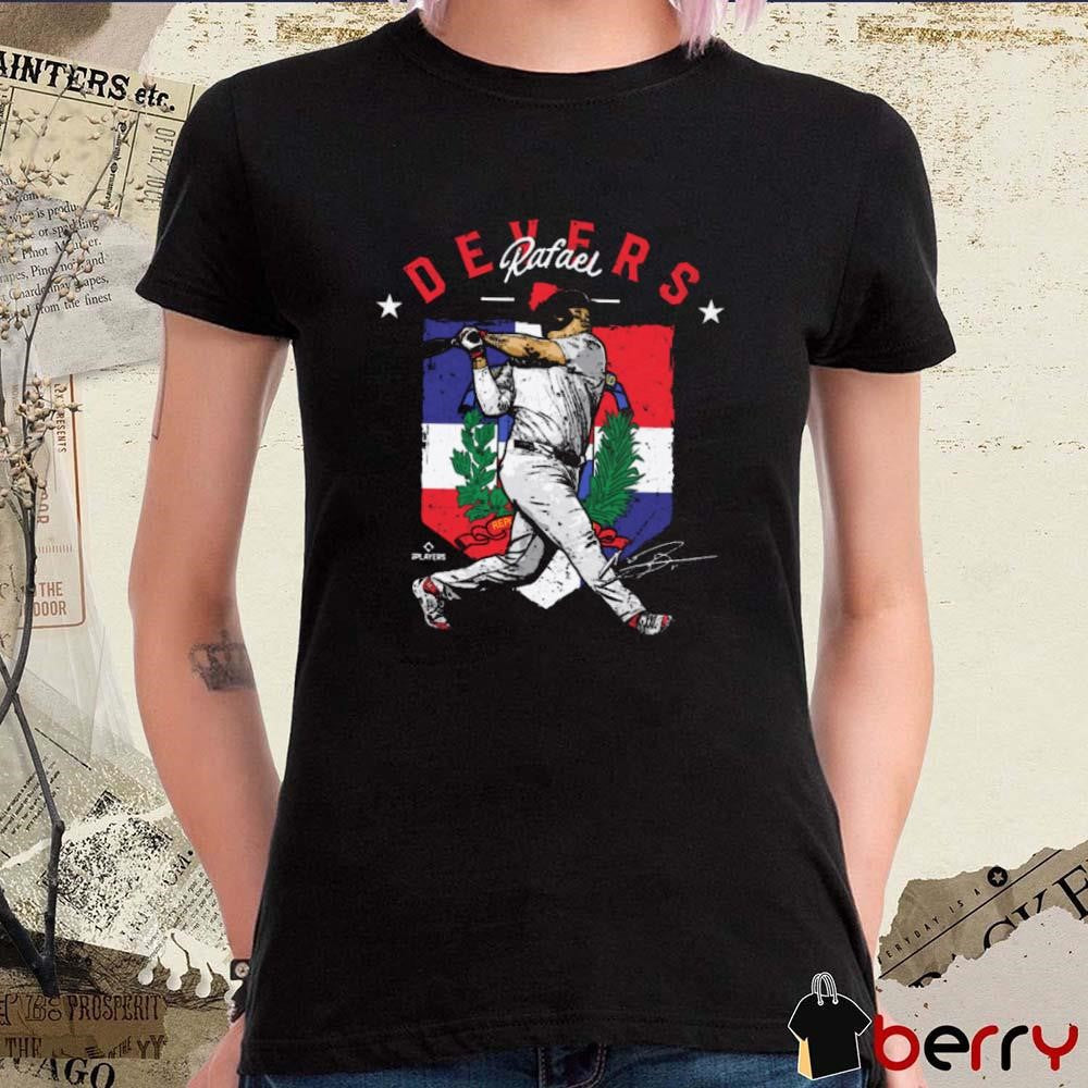 Rafael Devers Boston Red Sox Country Flag Signature t-shirt