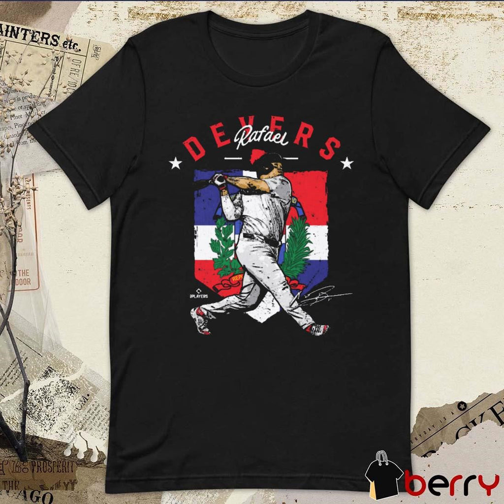 Rafael Devers Boston Red Sox Country Flag Signature t-shirt