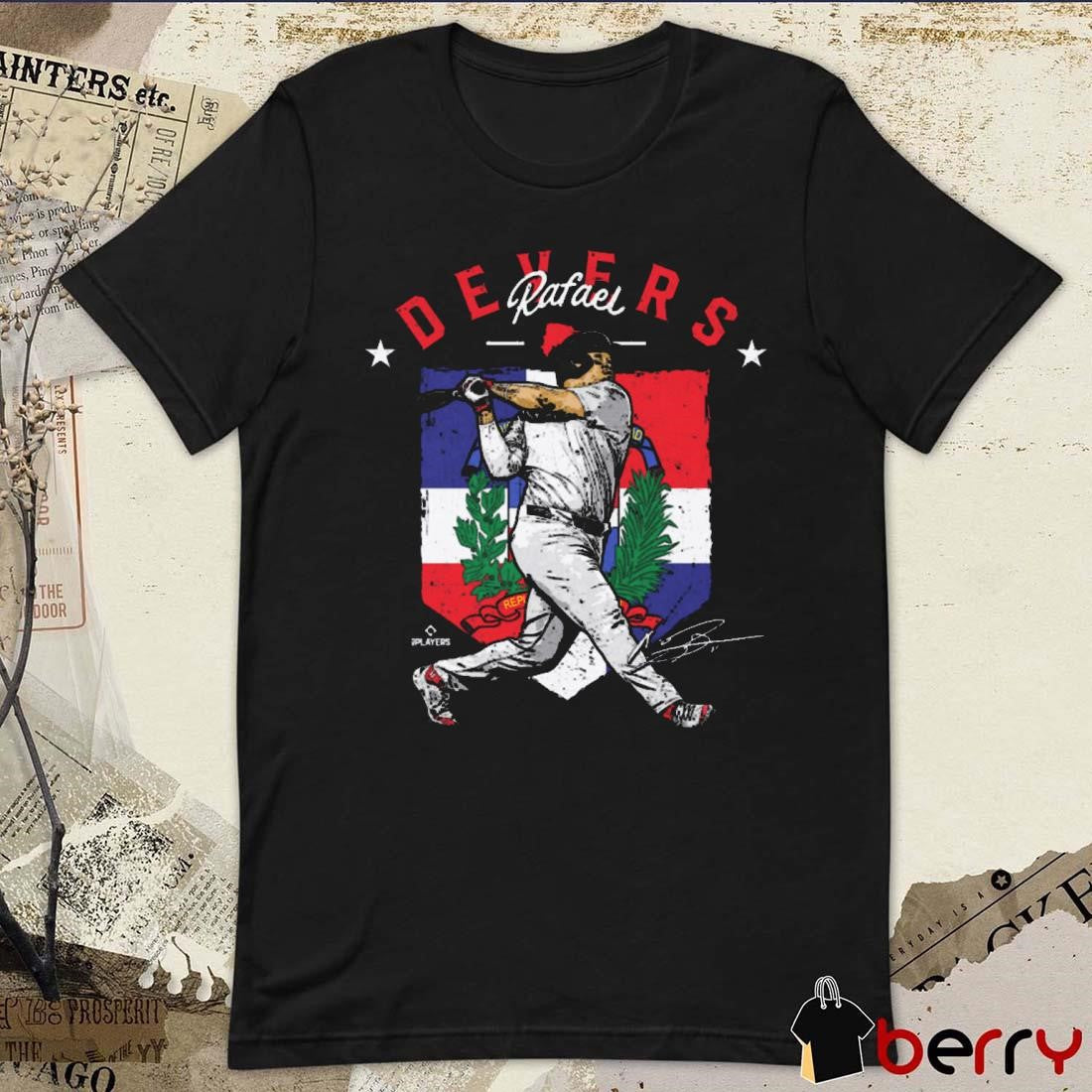 Rafael Devers Boston Red Sox Country Flag Signature t-shirt