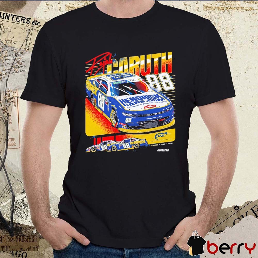 Rajah Caruth Number 88 HendrickCars.com Chevrolet Camaro NASCAR 2026 t-shirt