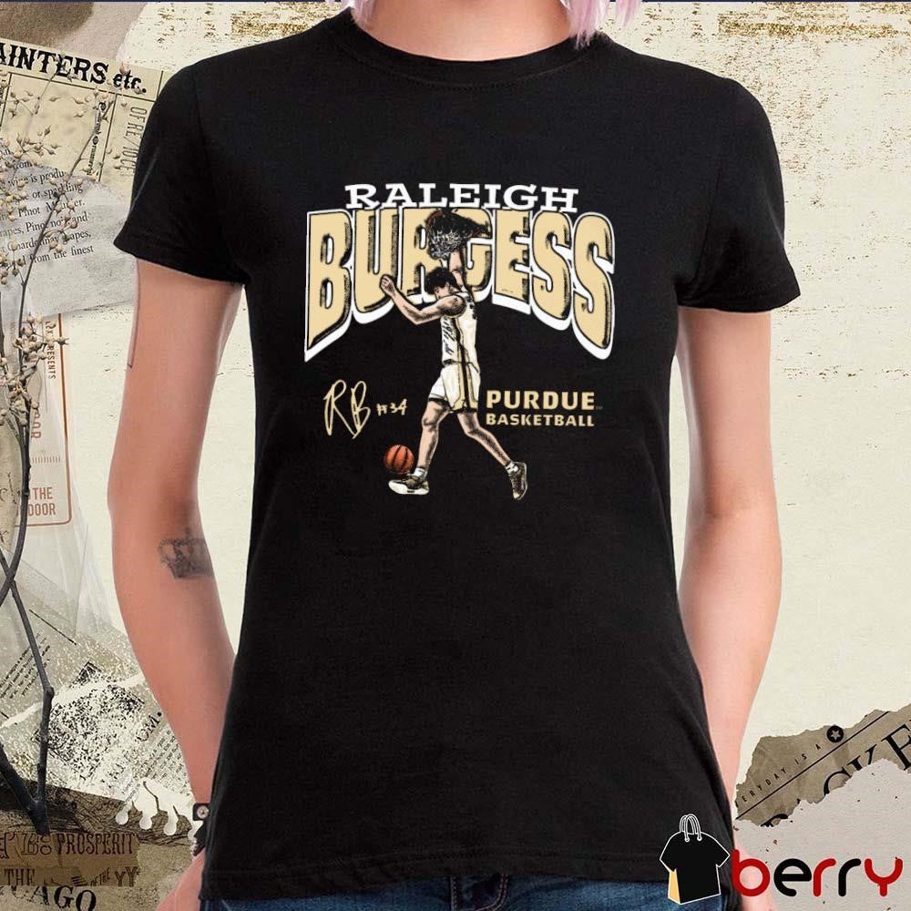 Raleigh Burgess Illustrated Purdue Boilermakers Basketball Signature t-shirt
