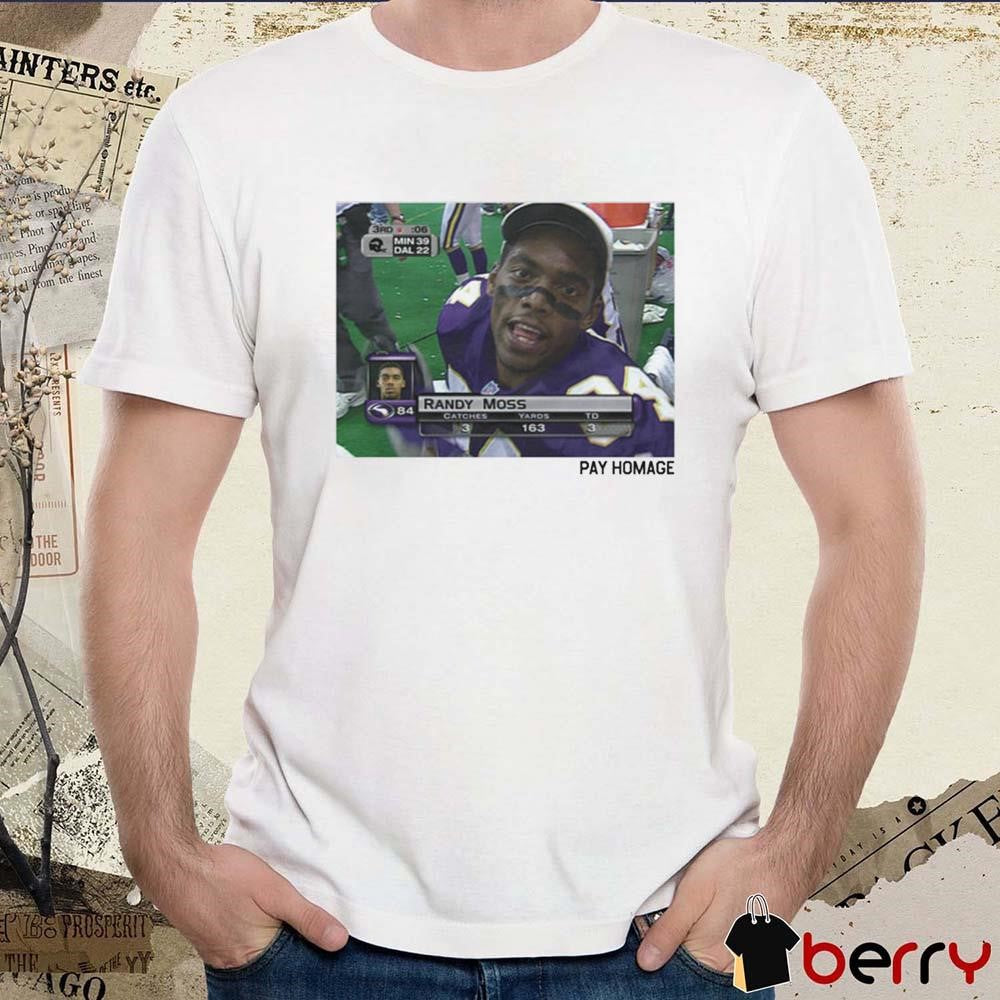 Randy Moss Pay Homage Minnesota Vikings NFL t-shirt