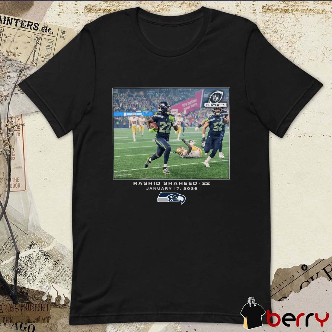 Rashid Shaheed Seattle Seahawks NFL Flash Features January 17 2026 t-shirt
