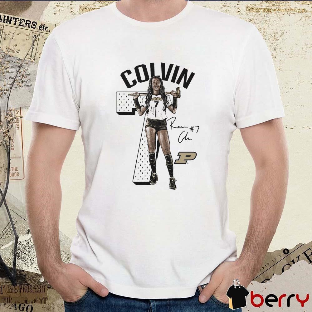 Raven Colvin 7 Purdue Boilermakers Signature t-shirt