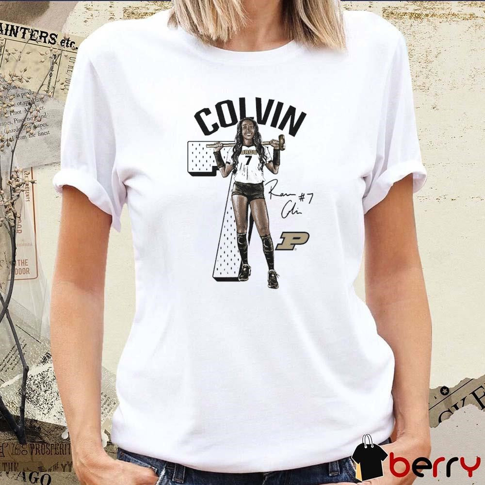 Raven Colvin 7 Purdue Boilermakers Signature t-shirt