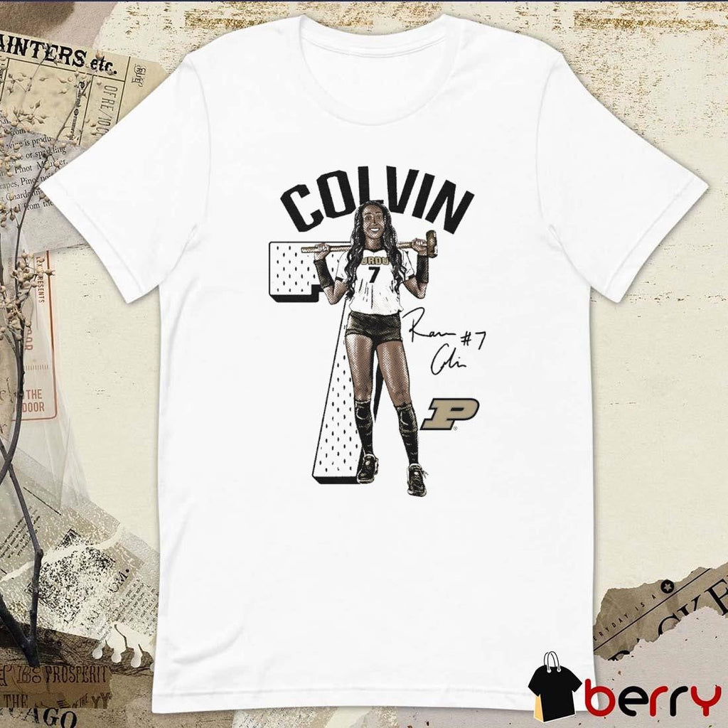 Raven Colvin 7 Purdue Boilermakers Signature t-shirt