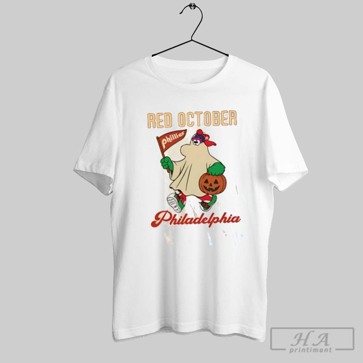 Official Red October Philadelphia Phillies 2025 Ghost Happy Halloween