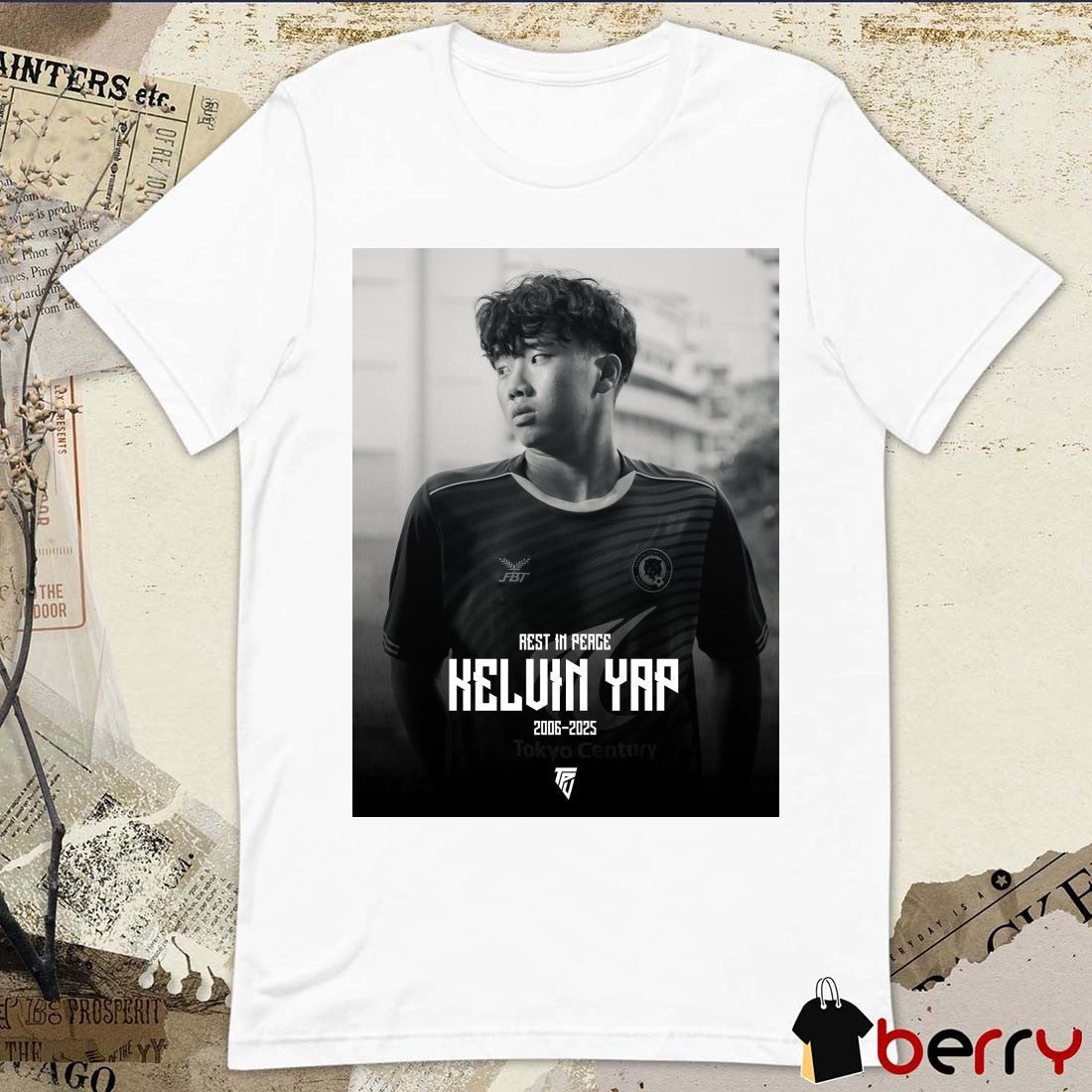 Rest In Peace Kelvin Yap 2006 – 2025 Tanjong Pagar United FC Poster t-shirt
